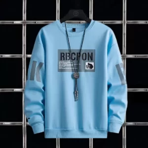 Mens Printed T-Shirts Neck Cotton Blend Light Green Round T-Shirt